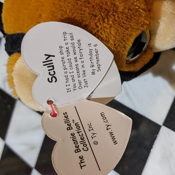 Halloween Pirate Bear (6 Inch) Plush NEW Plush Ty Beanie Baby Bellies - SCULLY - Picture 3 of 6